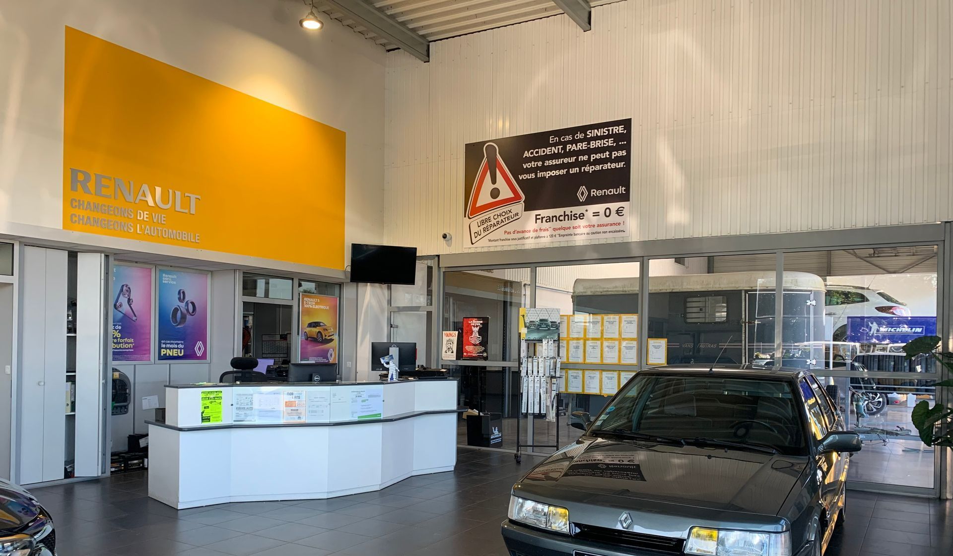 Point informations d'un garage automobile