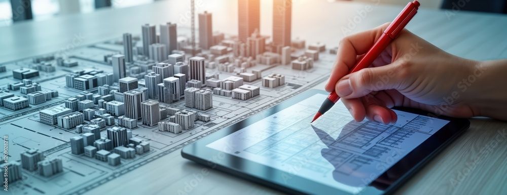 Plan 3D et tablette