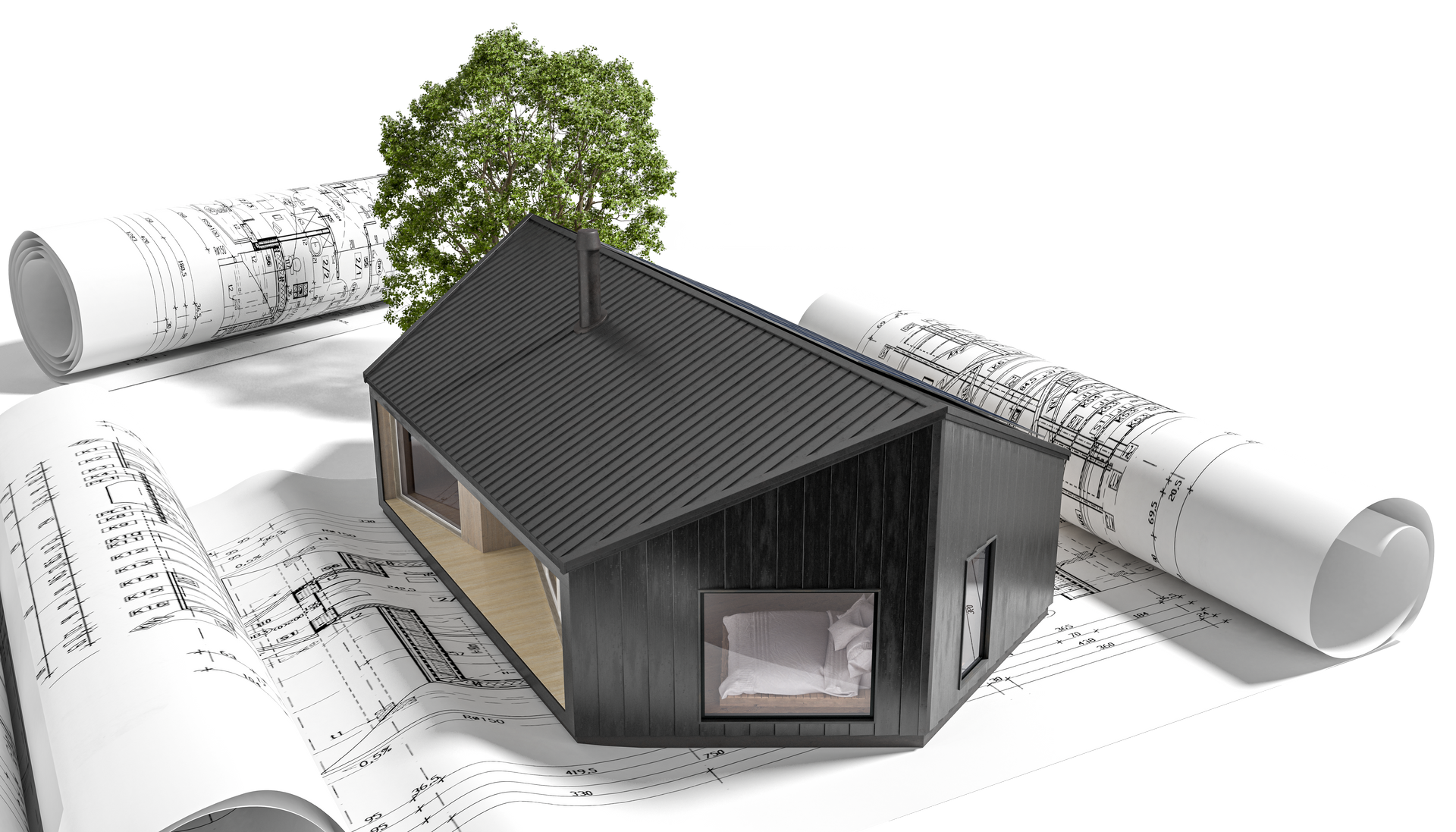 Plan 3D d'une construction