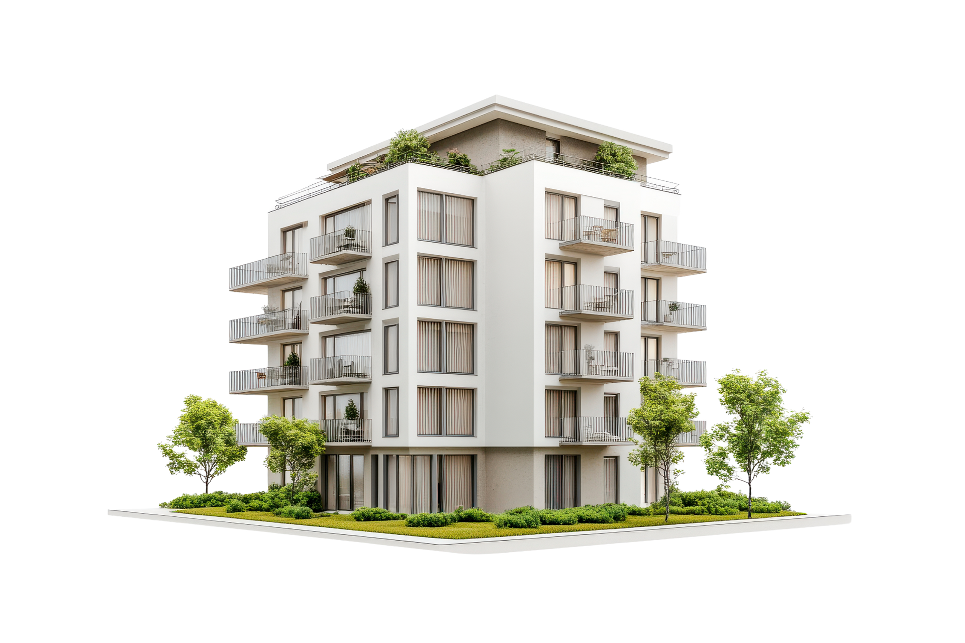 Immeuble avec plusieurs appartements