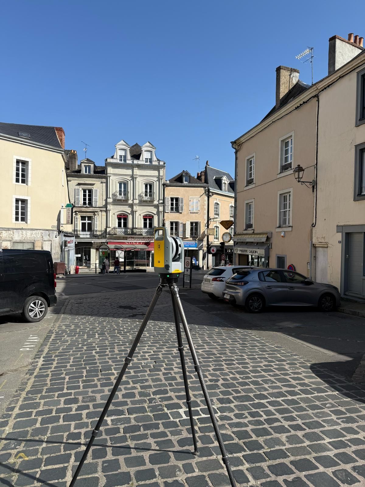Mesure foncière dans une rue