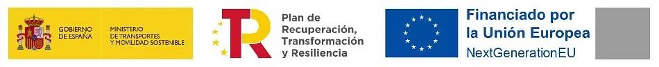 Una imagen borrosa de tres logotipos, incluido uno de la Unión Europea.