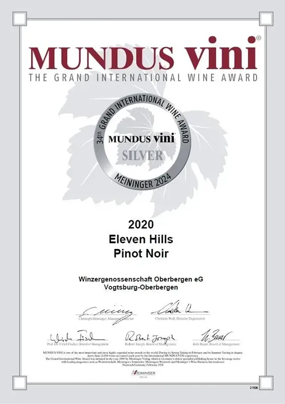 Urkunde Pinot Noir