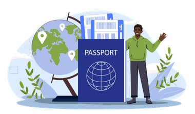 Concept d'un passeport.