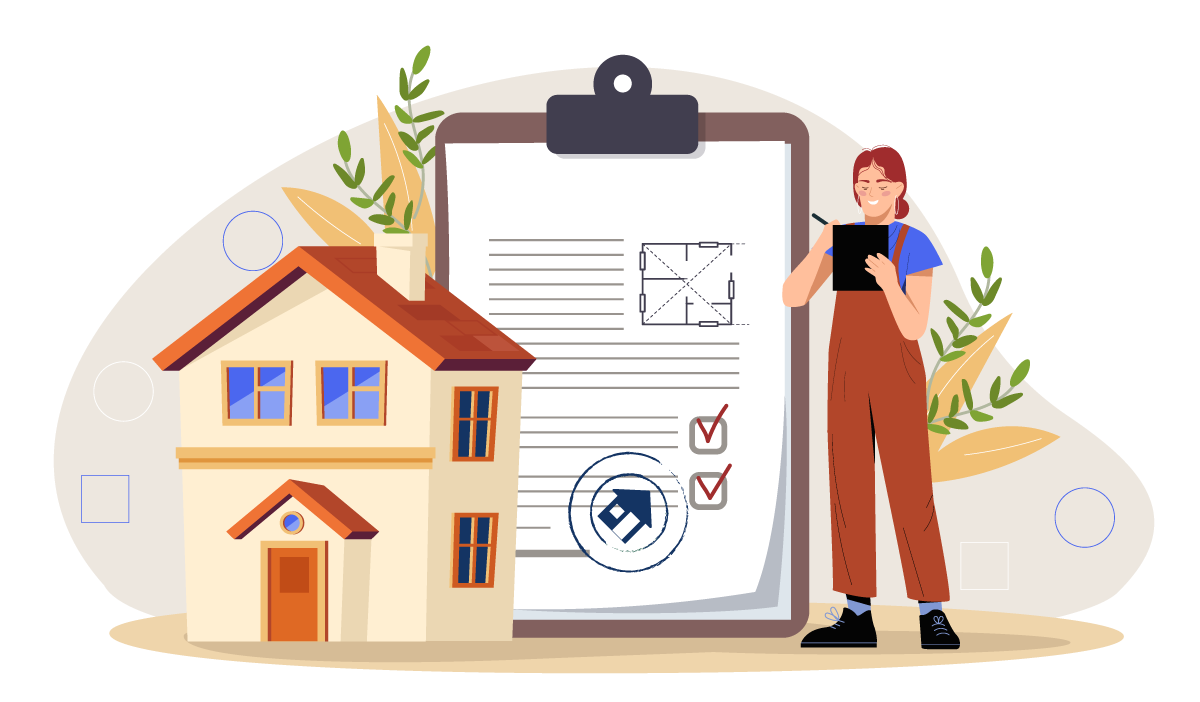 Vers permis de construire Concept d'un permis de construire.