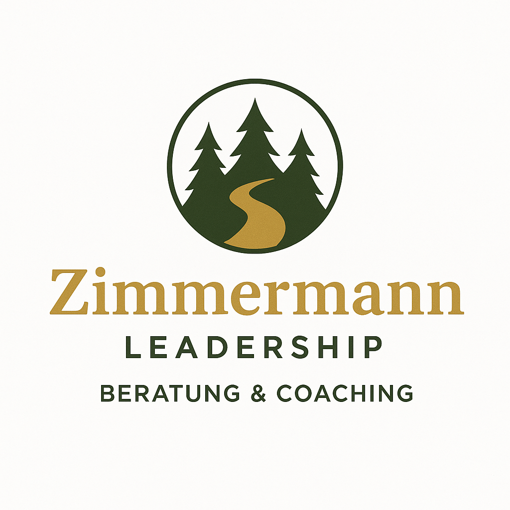 Logo: Green circle with trees and path; 