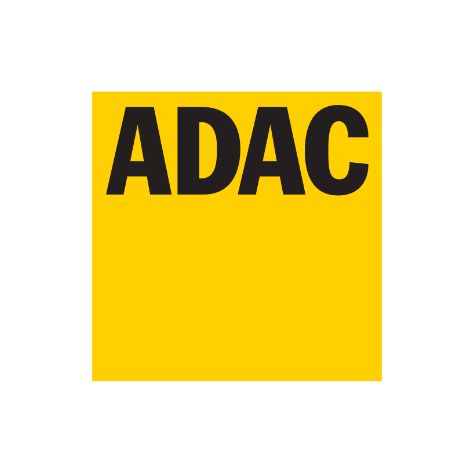 Das ADAC-Logo ist gelb und schwarz auf weißem Grund.