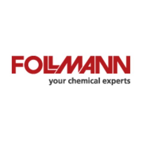 Ein rot-weißes Logo für Follmann, Ihre Chemieexperten