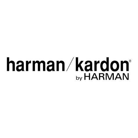 Das Logo von Harman Kardon befindet sich auf weißem Hintergrund.