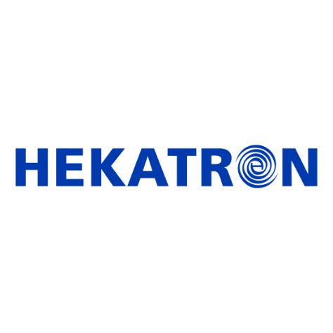 Das Logo von Hekatron ist blau und weiß auf weißem Hintergrund.