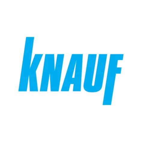 Knauf-Logo in Blau.