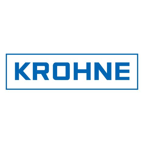 Ein blau-weißes Logo für Krohne auf weißem Hintergrund.