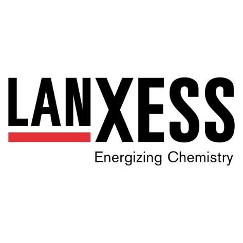 Das Logo von Lanxess ist schwarz und rot und trägt den Aufdruck „Energy Chemistry“.