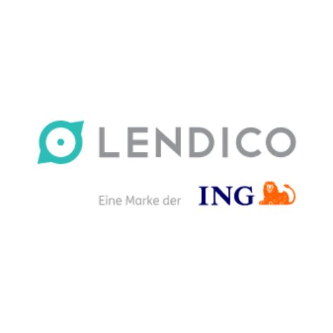Ein Logo für Lendico und Ing mit einem Löwen darauf
