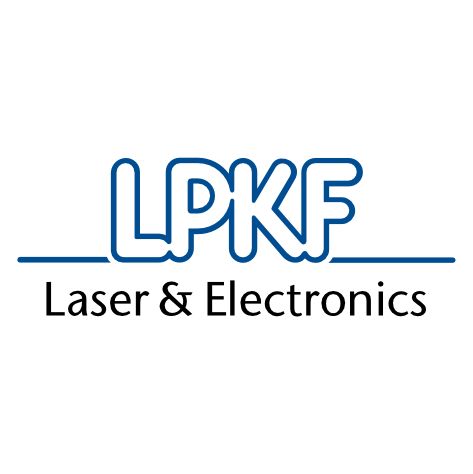Das Logo von LPKF Laser and Electronics ist blau und weiß.