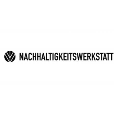 Das Logo der Nachhaltigkeitswerkstatt ist schwarz-weiß.