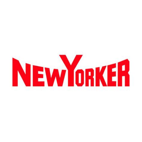 Ein rotes New Yorker Logo auf weißem Hintergrund