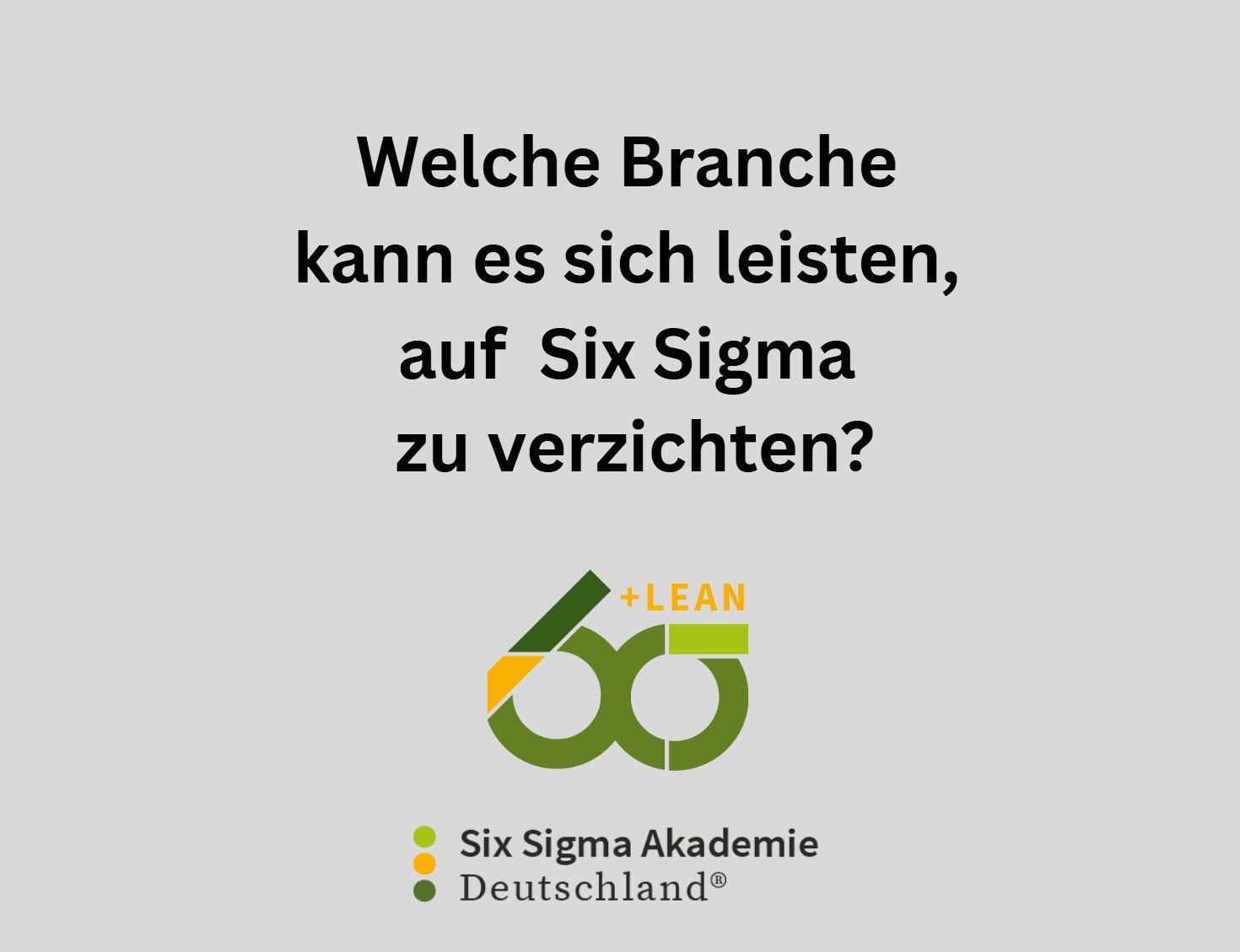 Six Sigma Multitool – Werkzeuge für Prozessoptimierung in allen Branchen