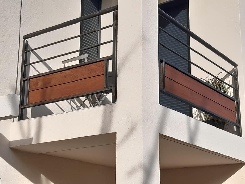 Garde corps bois et métal