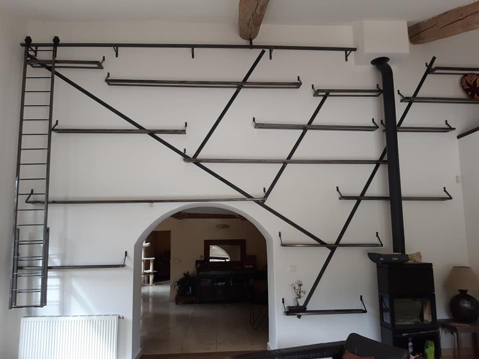 Bibliothèque sur mesure en fer