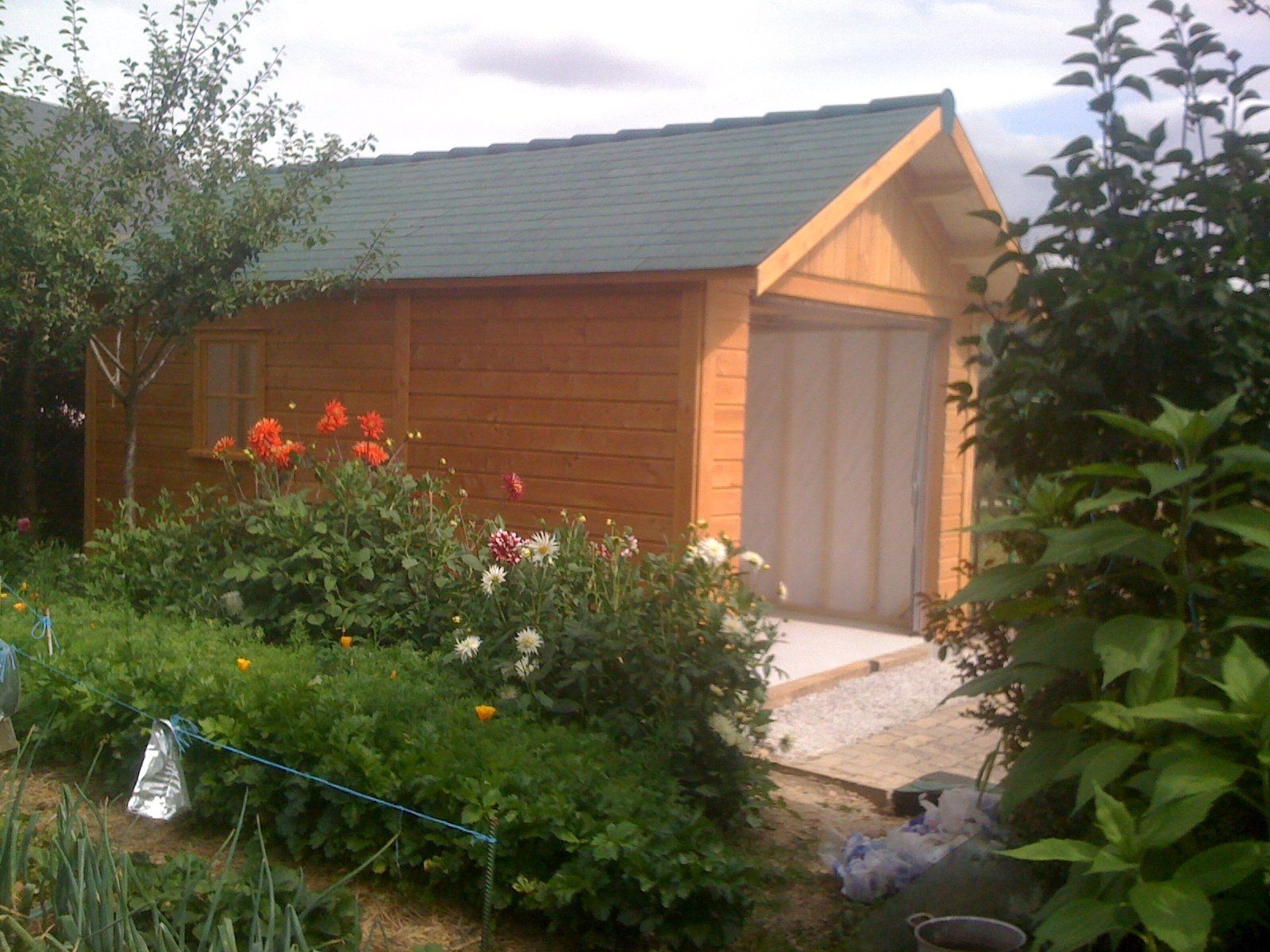 Construction garage atelier bois