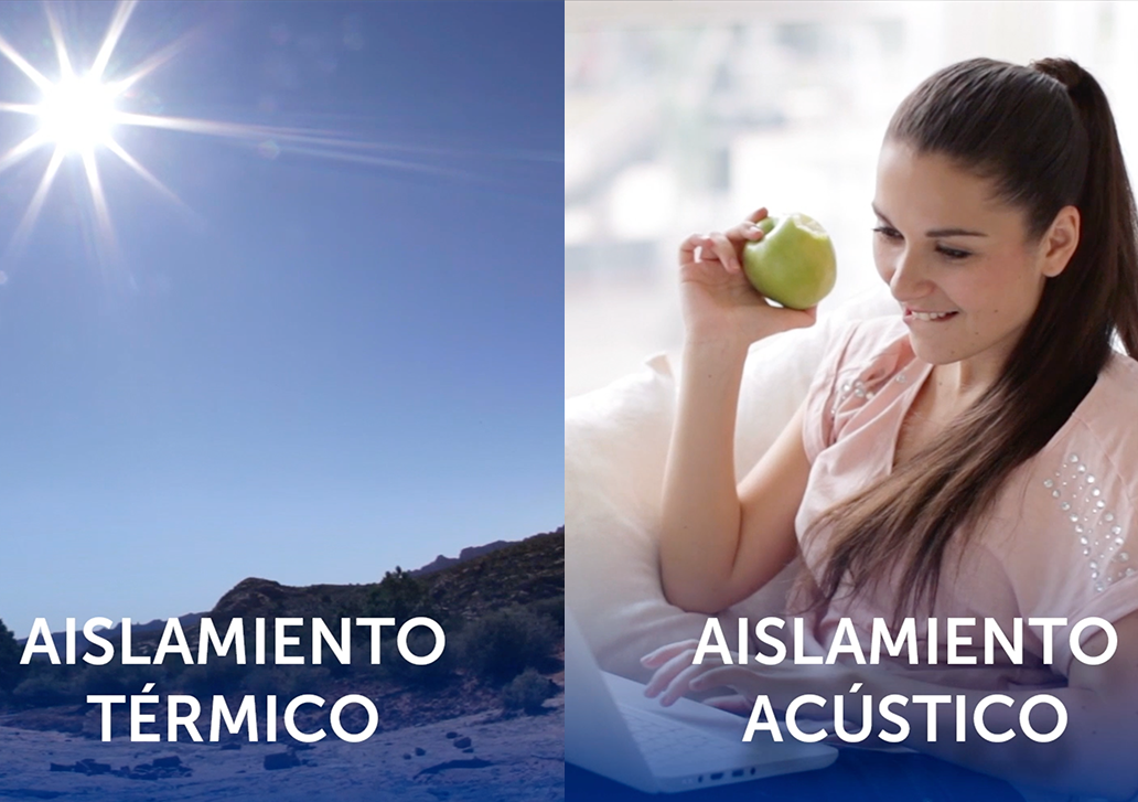 Una imagen de una mujer comiendo una manzana junto a una imagen del sol.