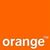 El logotipo naranja está sobre un fondo naranja brillante.