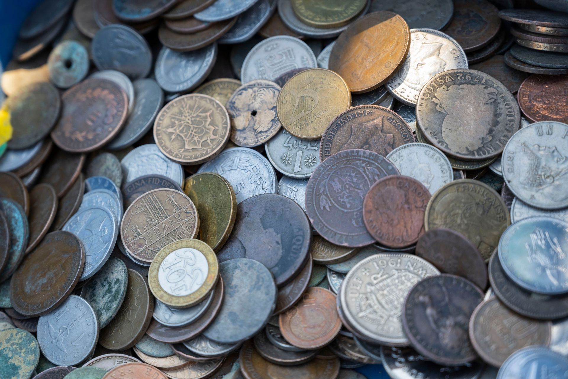 Un tas de pièces anciennes