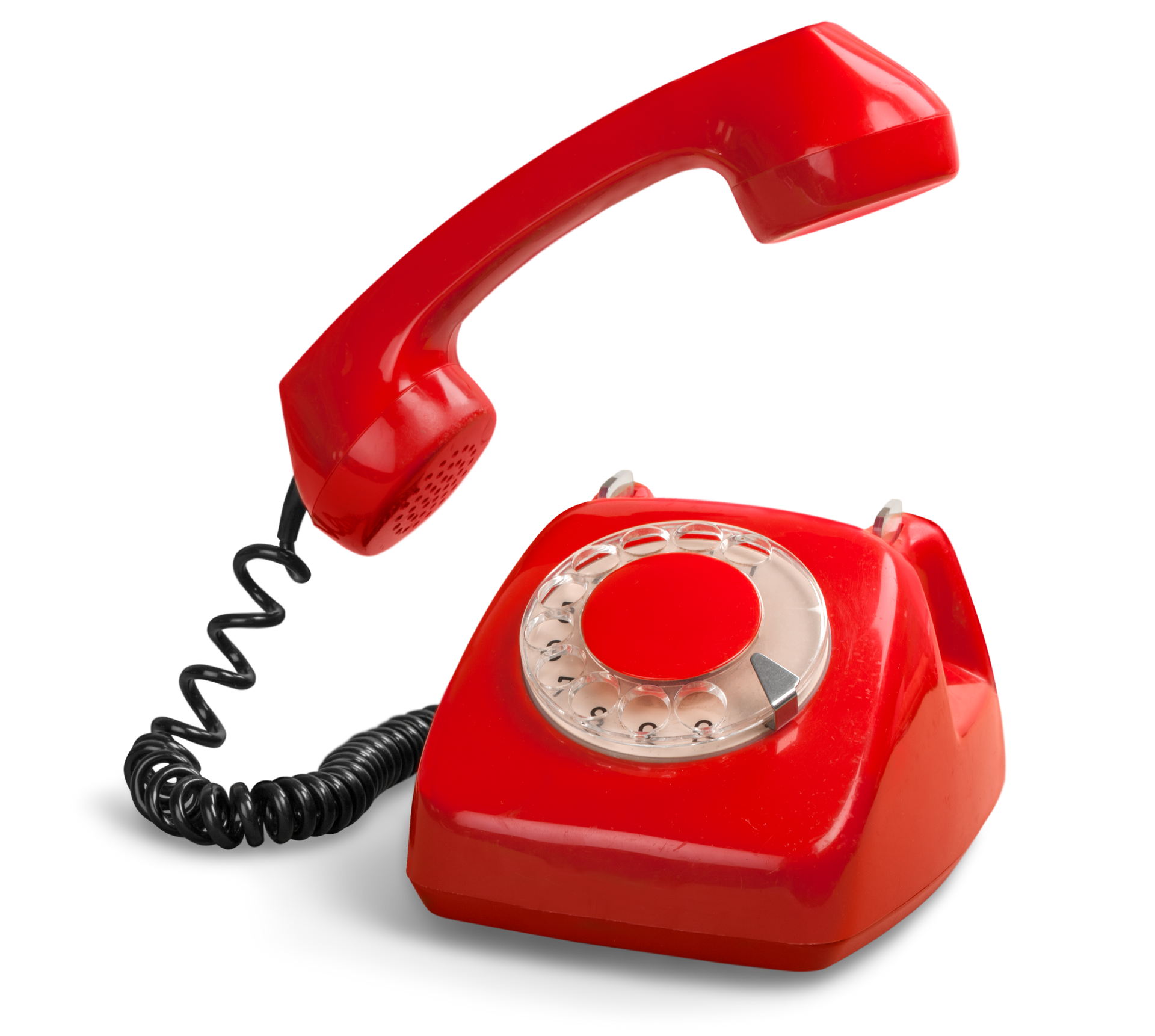 Un téléphone rouge