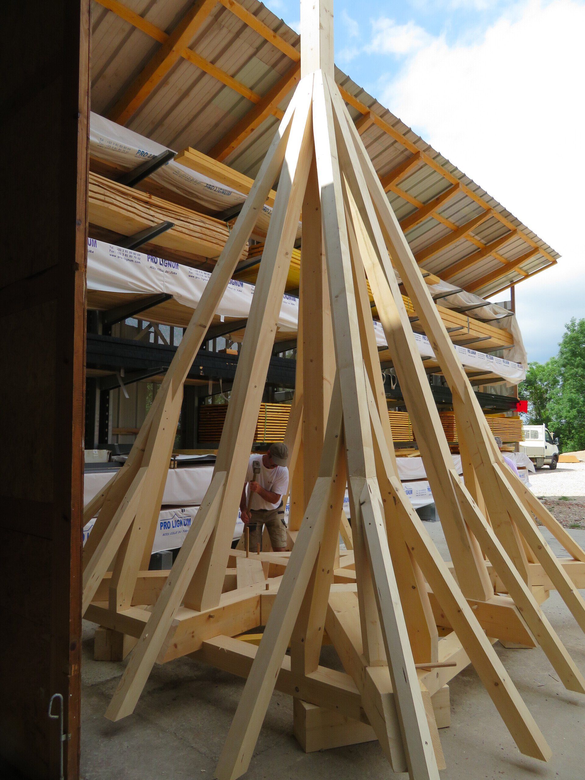 Atelier de fabrication de charpente