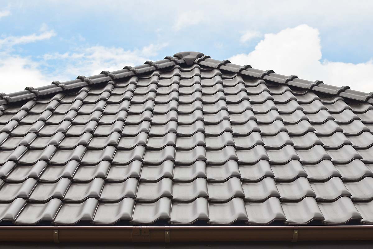 Toiture en tuiles en béton