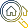 Loupe sur une maison.