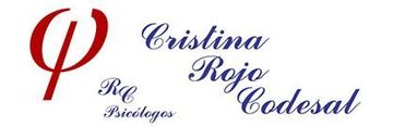Logotipo con la inscripci&oacute;n &ldquo;Cristina Rojo Codesal&rdquo; en letra cursiva azul con un s&iacute;mbolo phi rojo sobre fondo blanco.