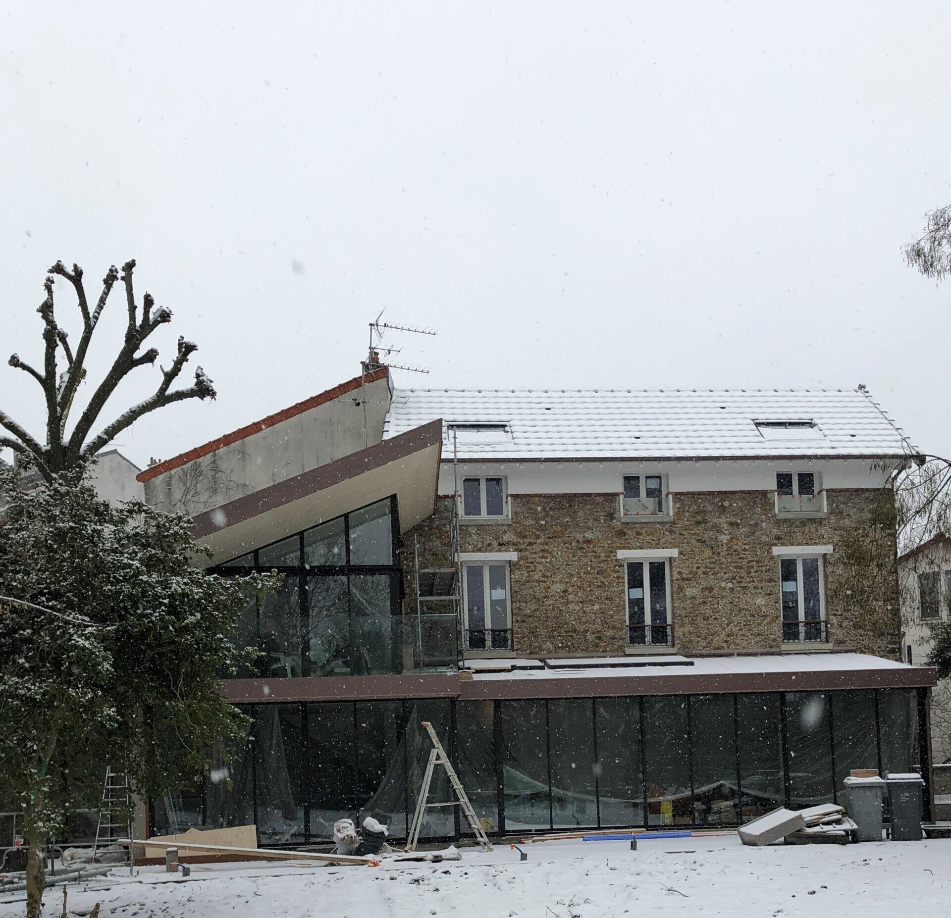 Agrandissement et Rénovation d'une mason : Zink, Menuisries en aluminium...