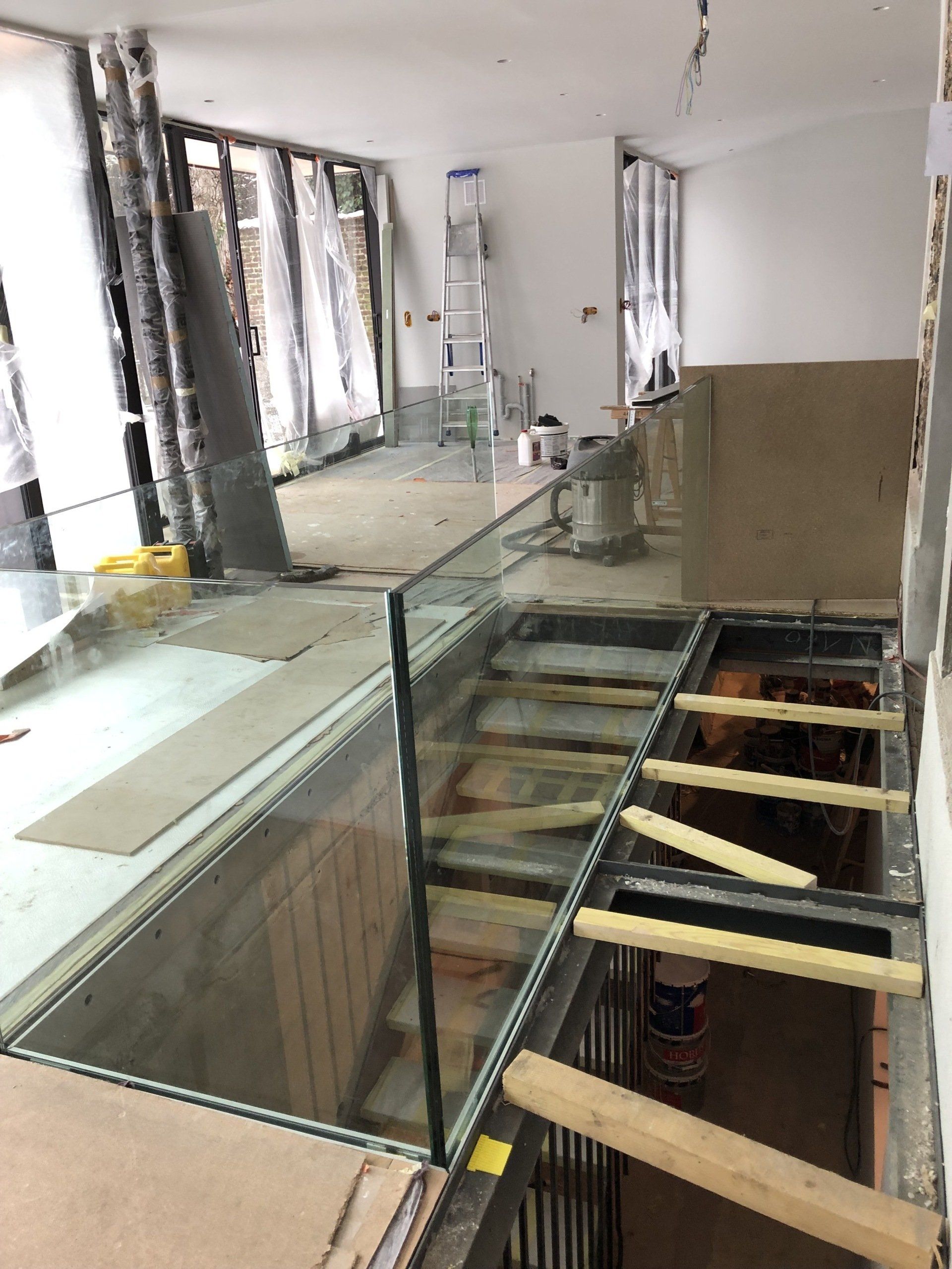 Pose d'un escalier moderne