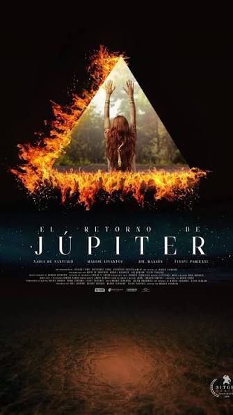 Afiche de la película: el ocular del telescopio predomina, título "El último arrebato" debajo, créditos 