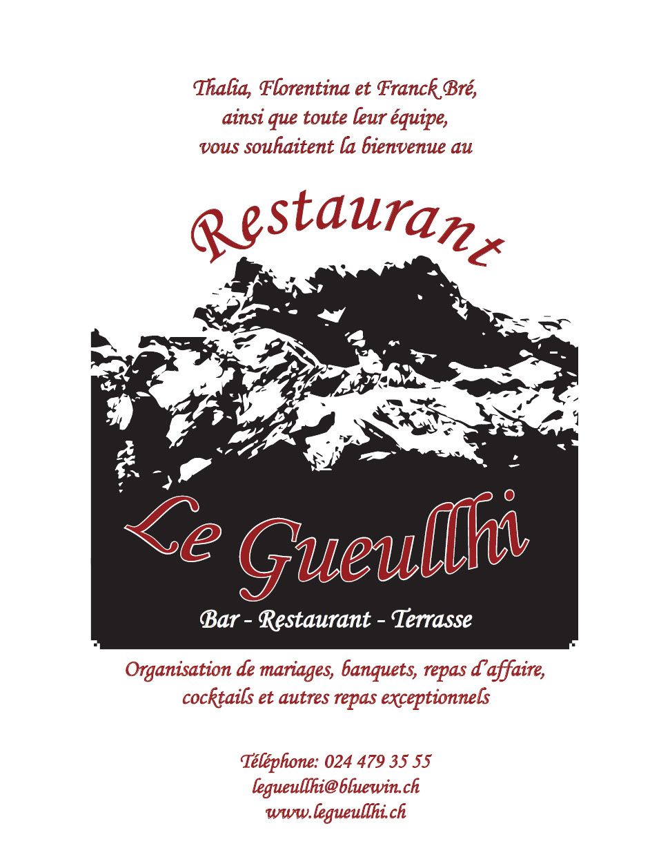 Menu - Restaurant Le Gueullhi