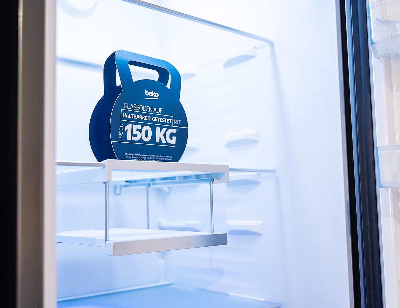 Test mit einem Gewicht von 150 Kilogramm