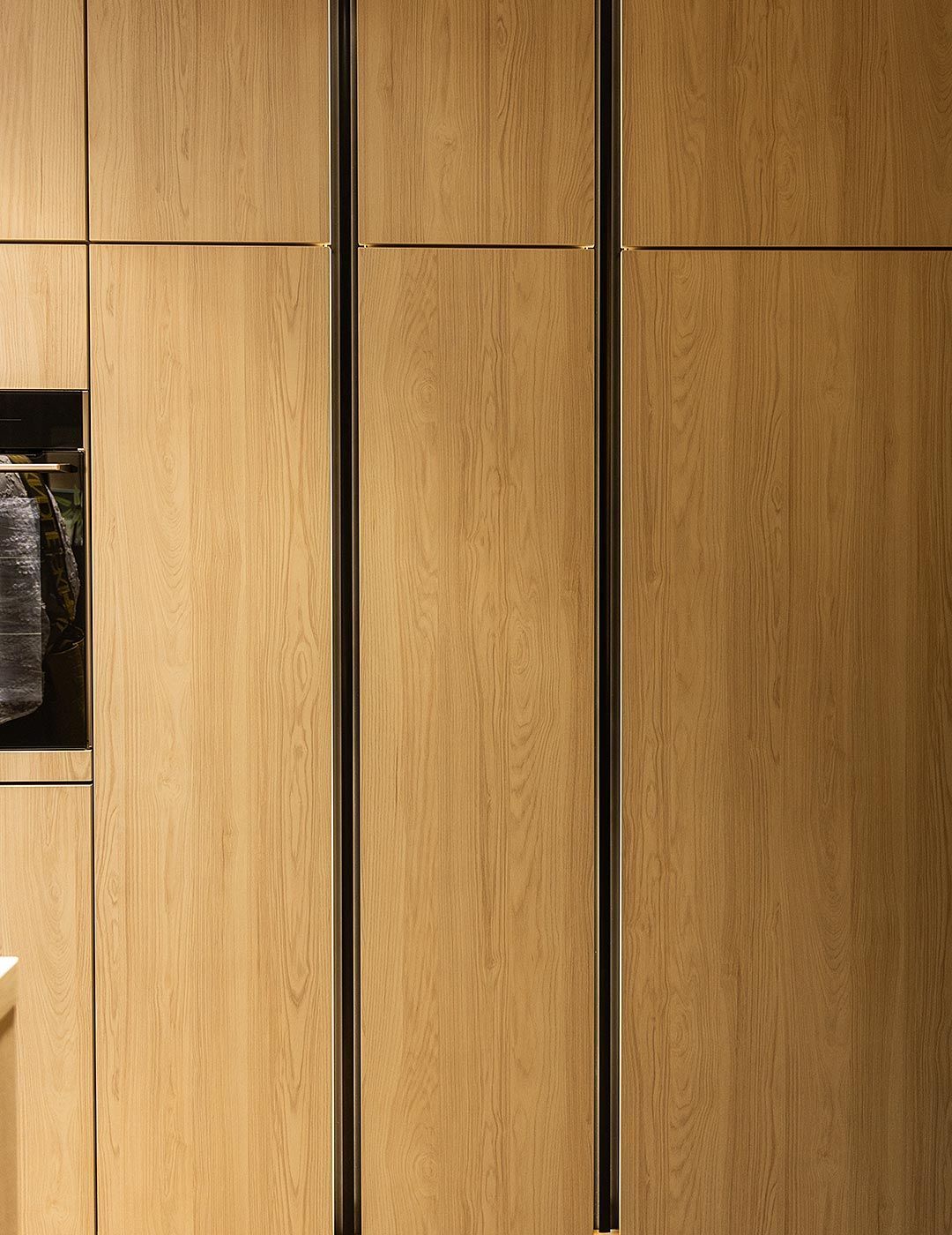 senkrechte beleuchtete Griffleiste