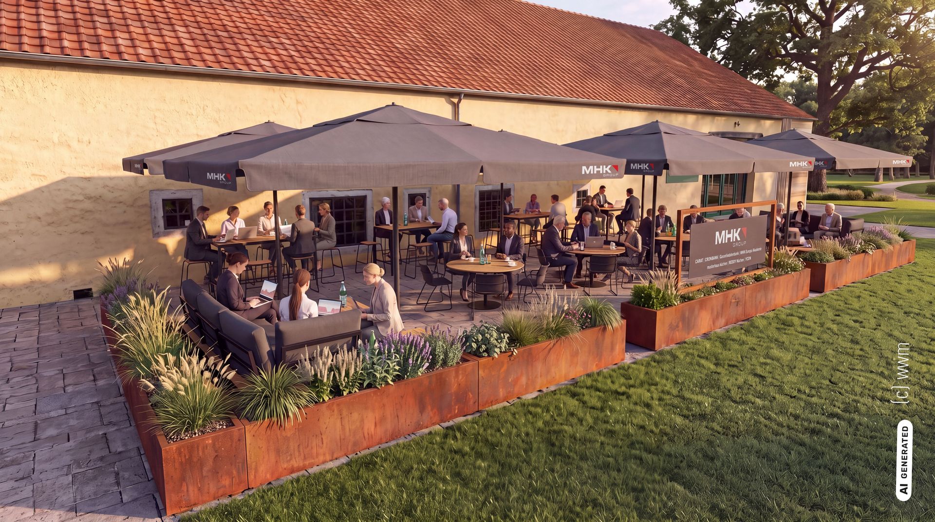 Terrase auf GUt Böckel