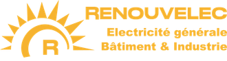Un logo pour renouvellec avec un soleil au milieu