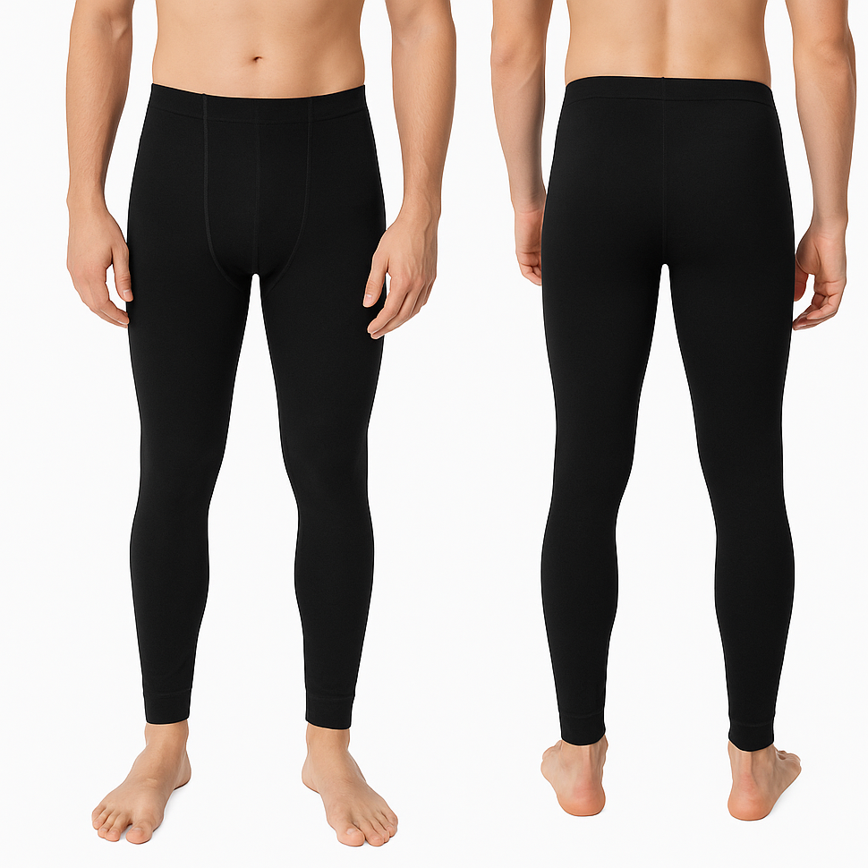 Legging térmico para hombre 300 DEN - talla única interior afelpado y cálido - ropa interior térmica elastica y cómoda para invierno