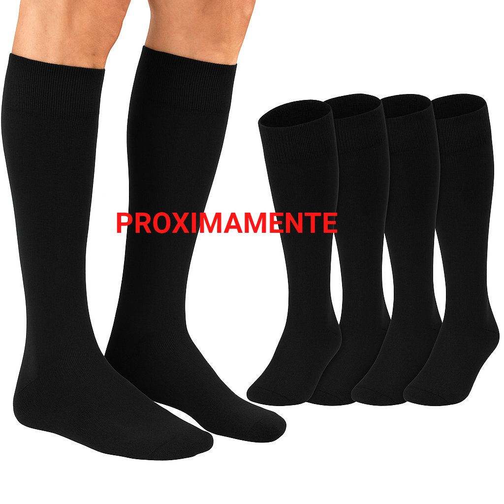 4 Pares de Calcetines Térmicos Altos de Invierno para Hombre y Mujer - Interior de Felpa Suave, Cálidos y Largos hasta la Rodilla, Talla Única, Negro (Negro 40-46)