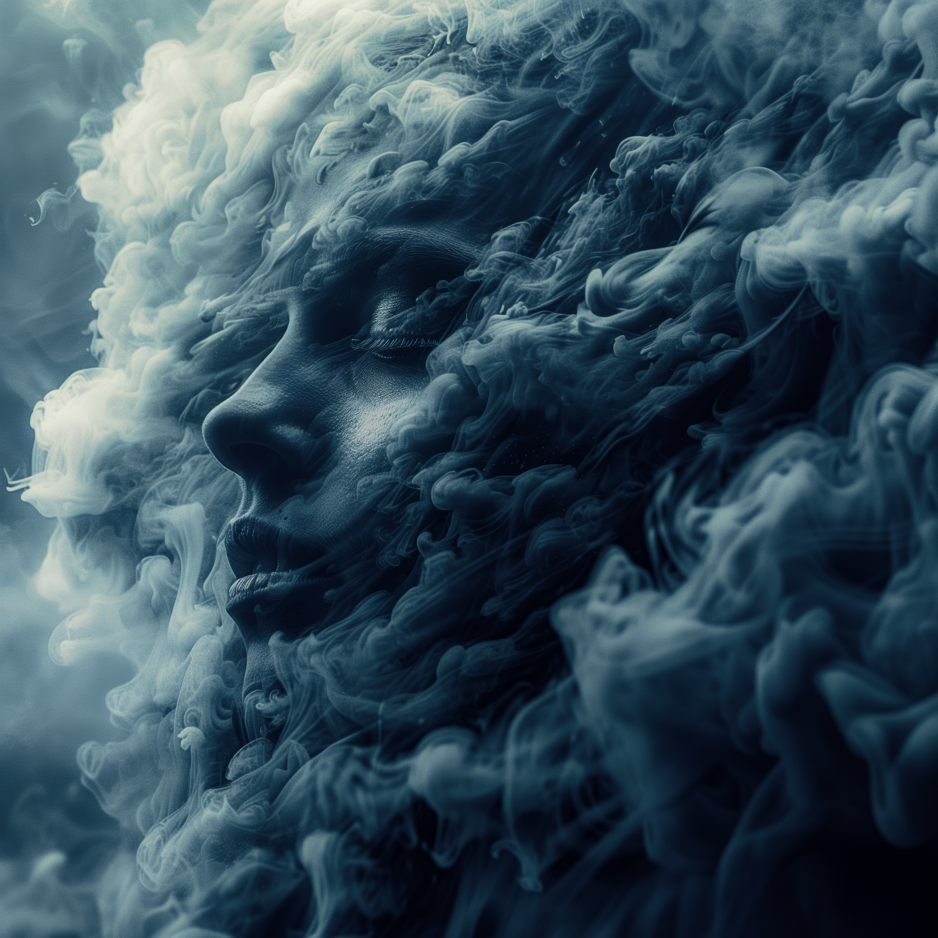 Mujer con ojos cerrados, chaqueta roja, tocándose la garganta, parece tener dolor de garganta.