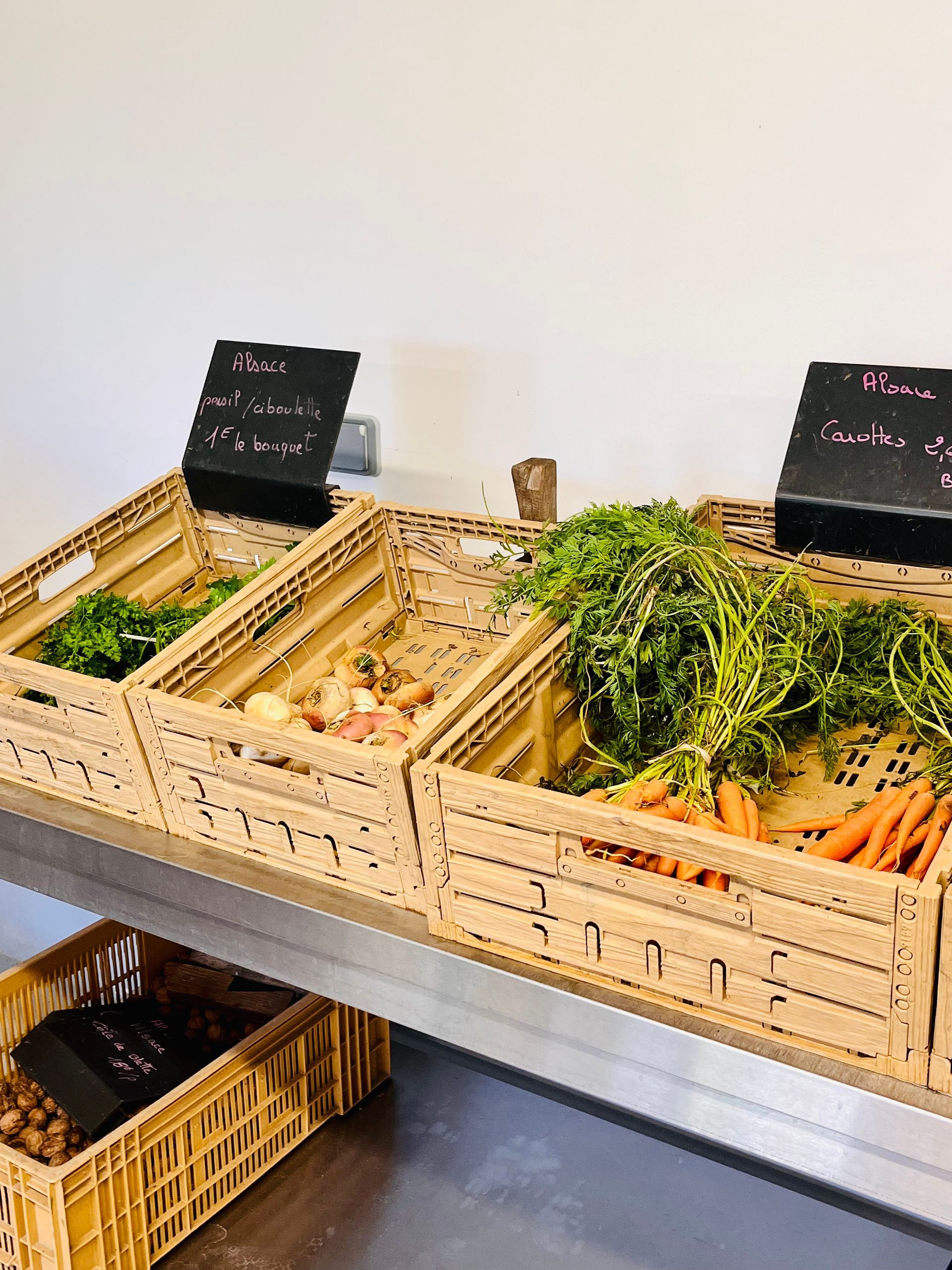 Différents légumes sur un étal