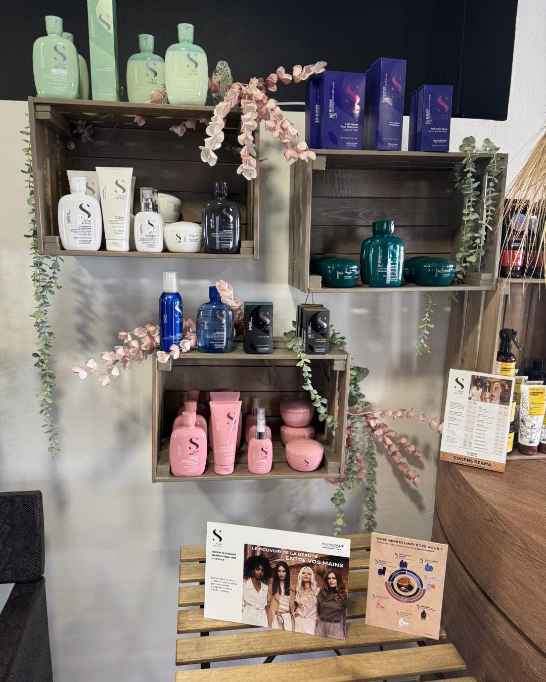 Produits capillaires en salon