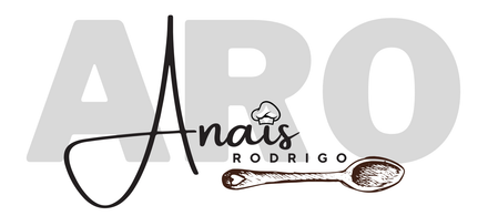 Logotipo de Ana's Rodrigo con grandes letras grises y una firma en cursiva negra sobre un icono de cuchara marr&oacute;n.