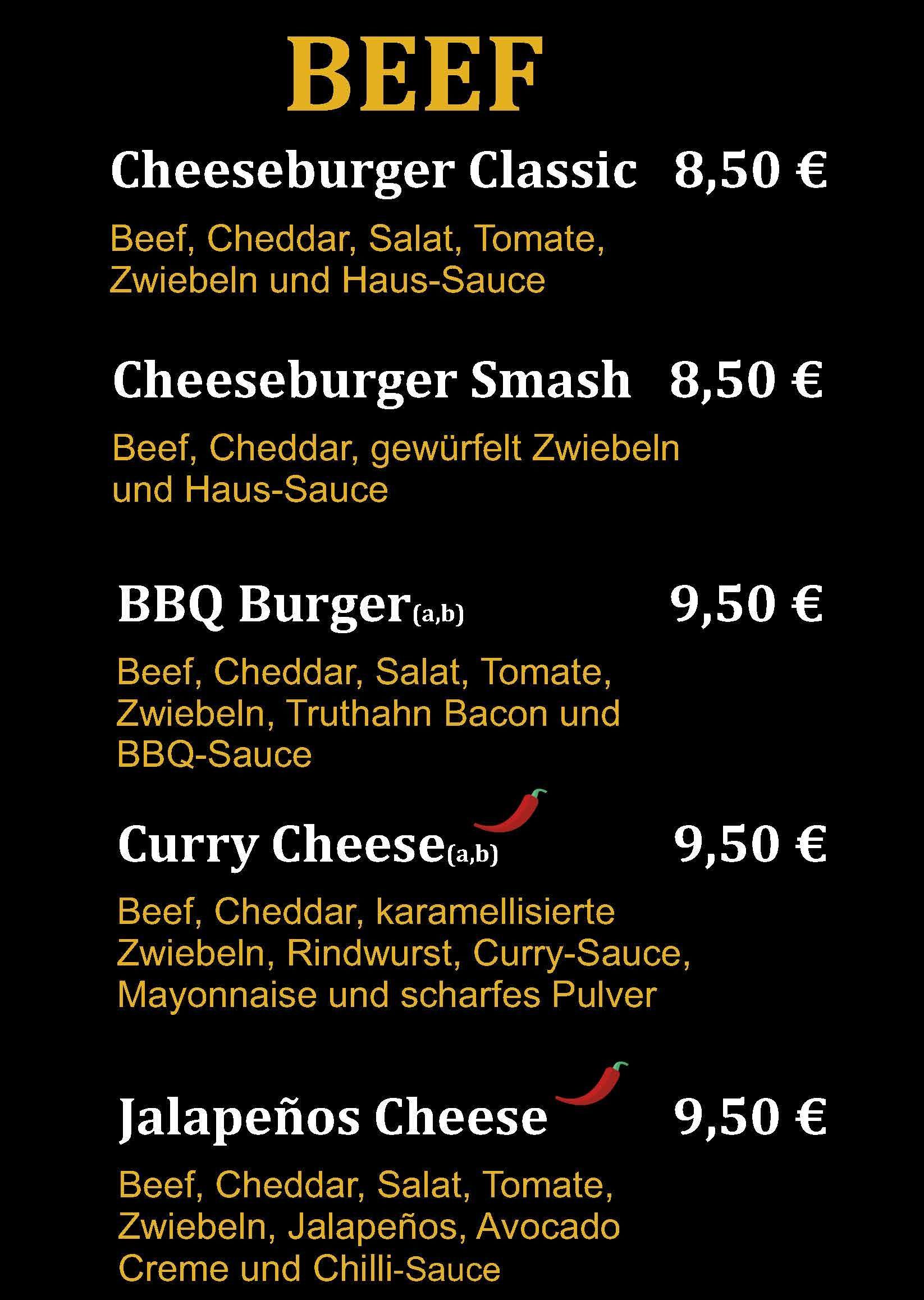 Beef - Speisekarte von Etmanus GmbH