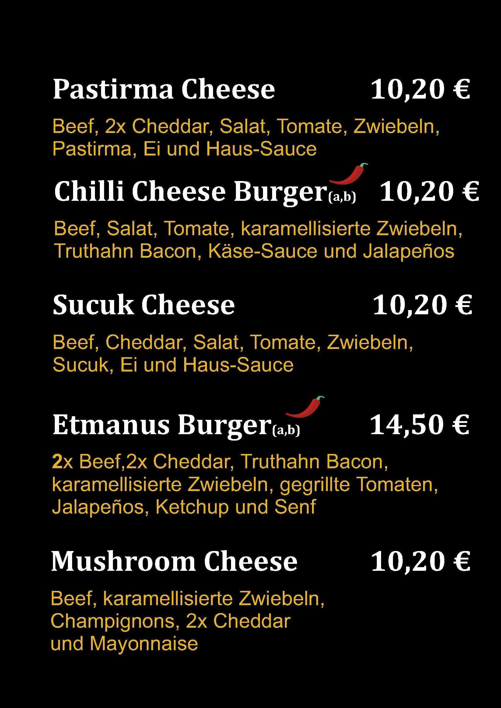 Beef - Speisekarte von Etmanus GmbH