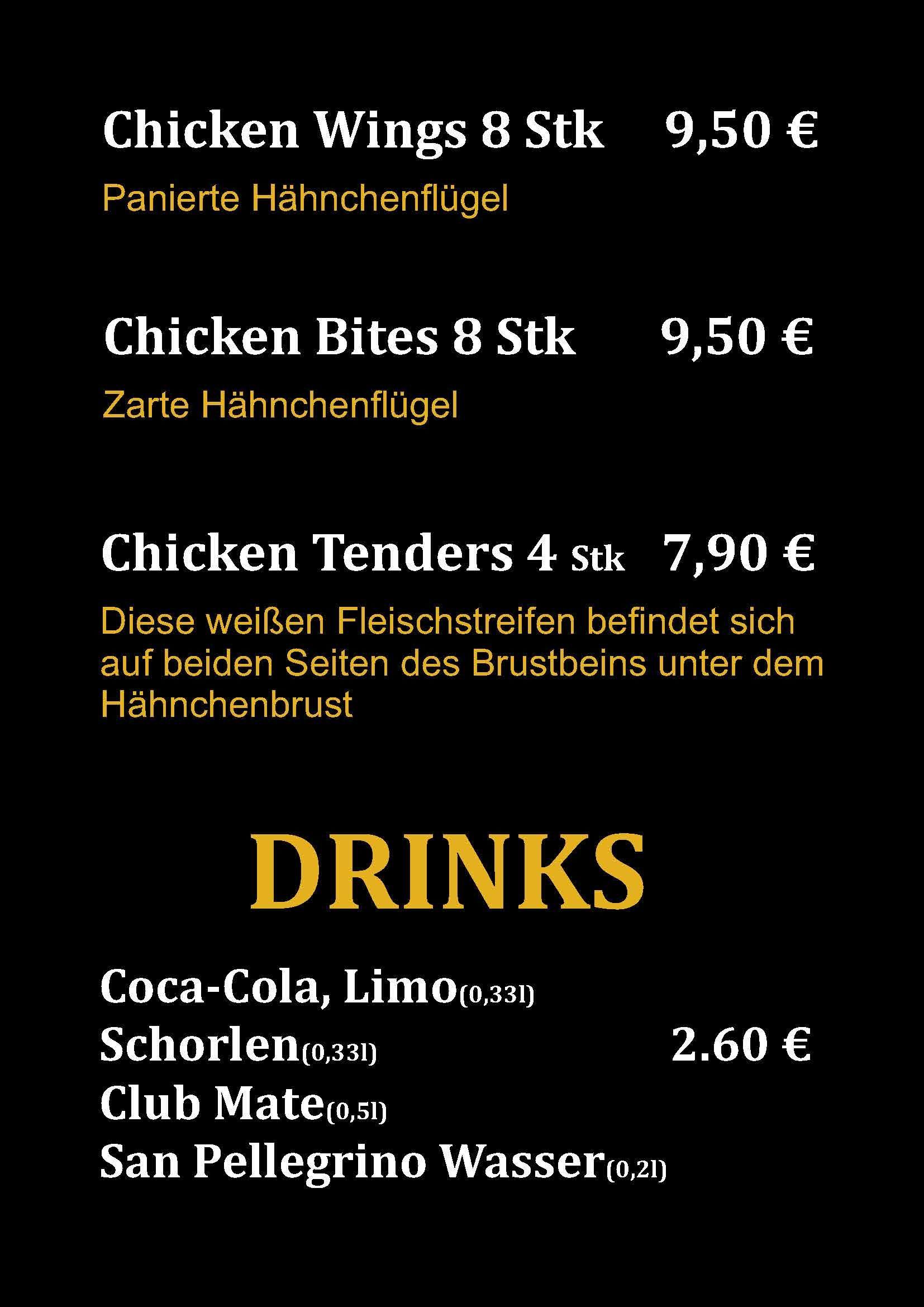 Chicken - Speisekarte von Etmanus GmbH